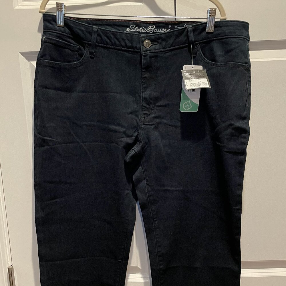 Eddie Bauer Elysian Curvy Crop Jeans, size 18, NWT, dark rinse